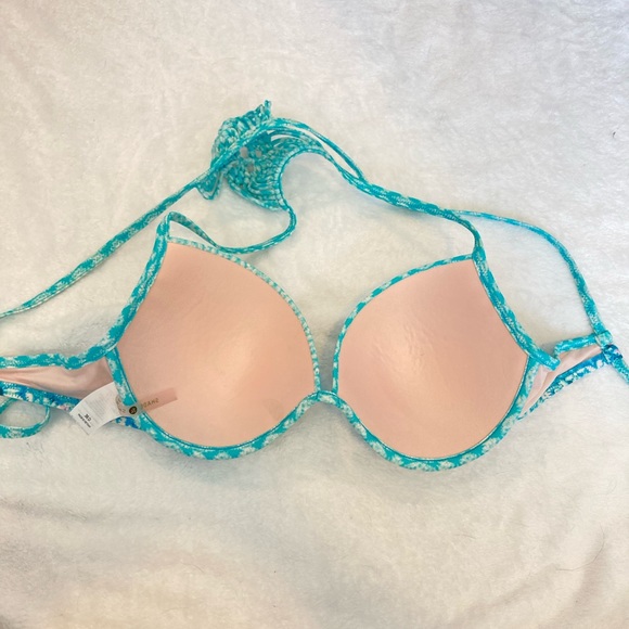Target Blue Tie-Dye Design Bikini Top - Picture 2 of 3